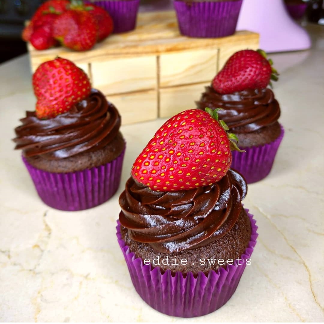 Cupcakes de chocolate intenso